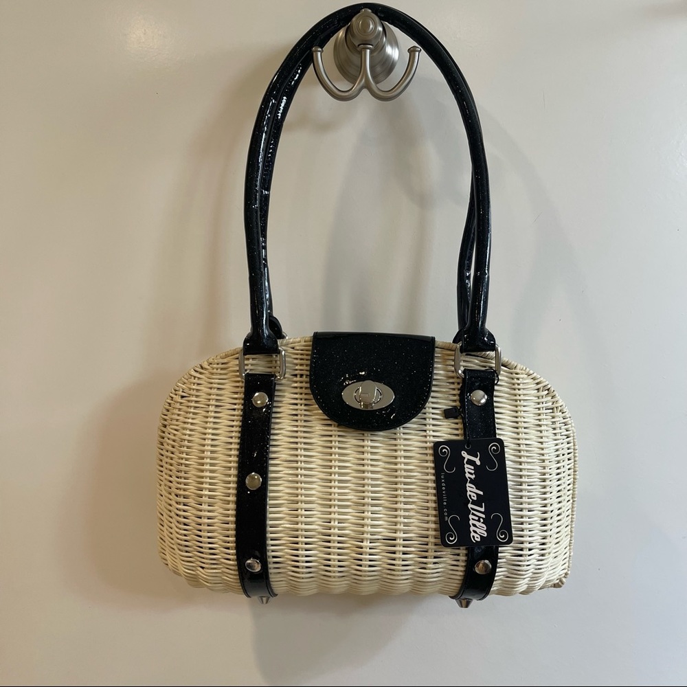 Lux De Ville Straw Wicket Handbag